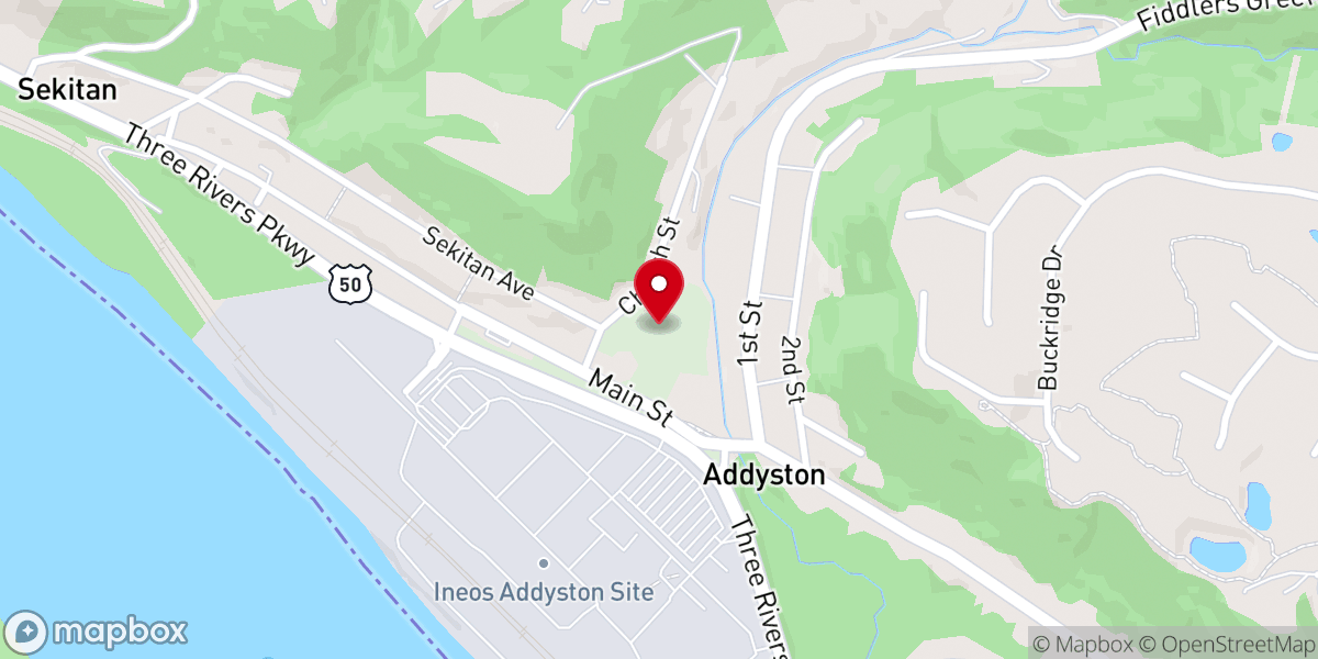Map showing location of Addyston Community Park
