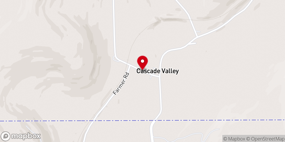 Map showing location of Cascade Valley Christian Union