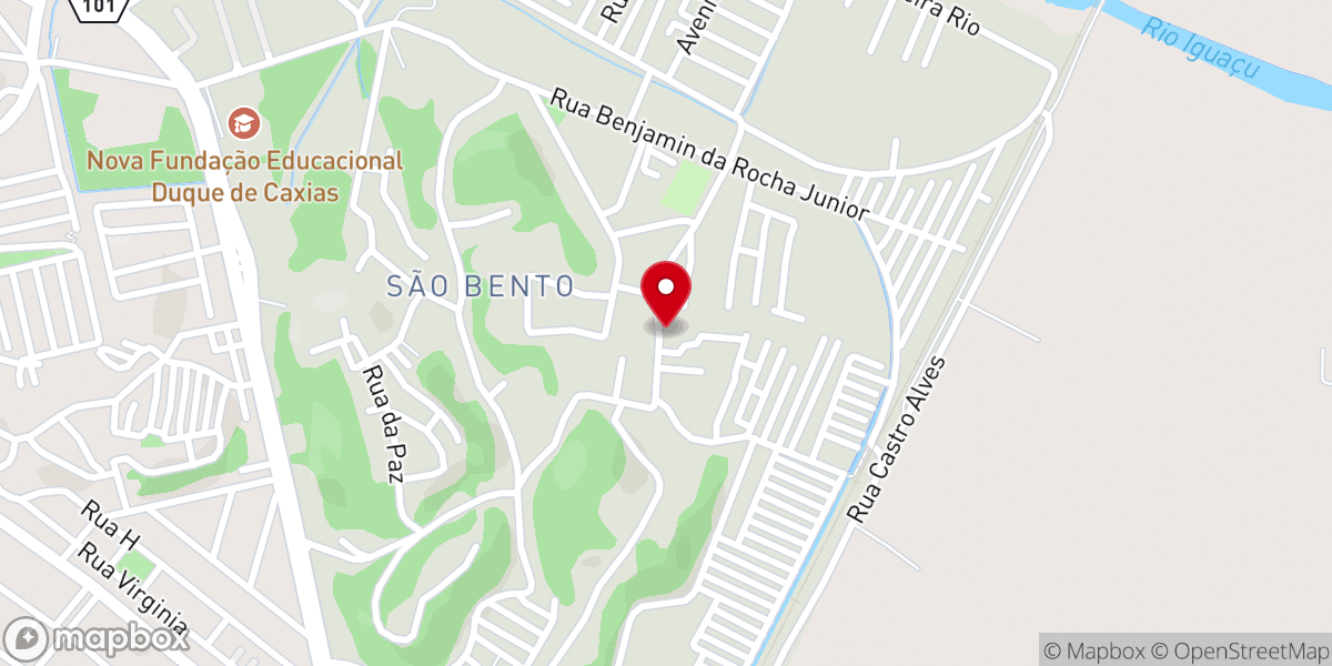 Map showing location of Nossa Casa de Missão - RCC Duque de Caxias