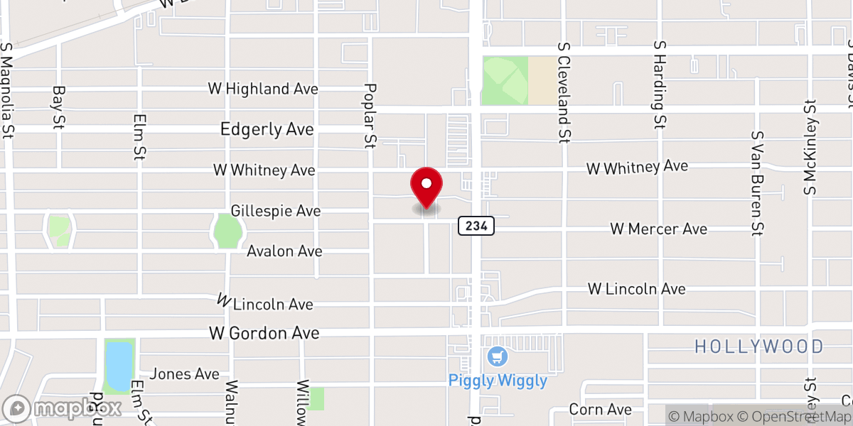 Map showing location of New True Fellowship Baptist Church