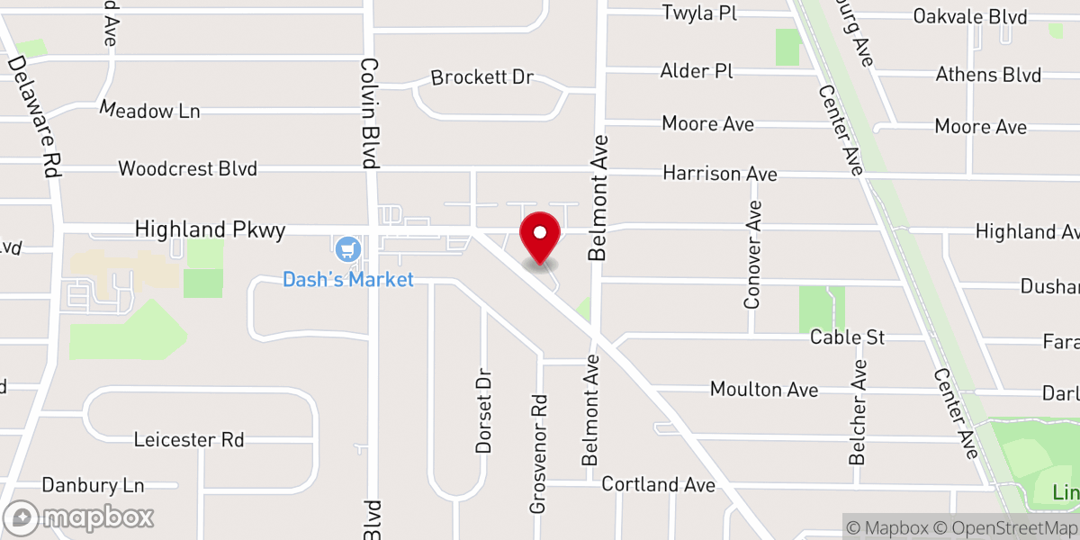 Map showing location of St John the Baptist Roman Catholic Church - RECTORY OFFICE
