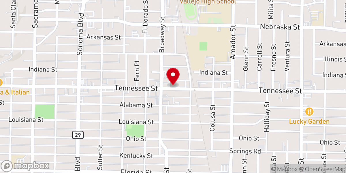 Map showing location of Revival Center
