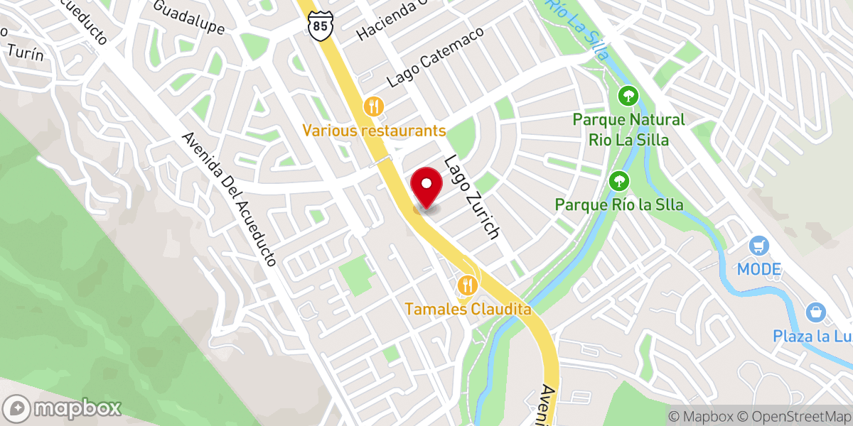 Map showing location of Hábitat Iglesia Monterrey