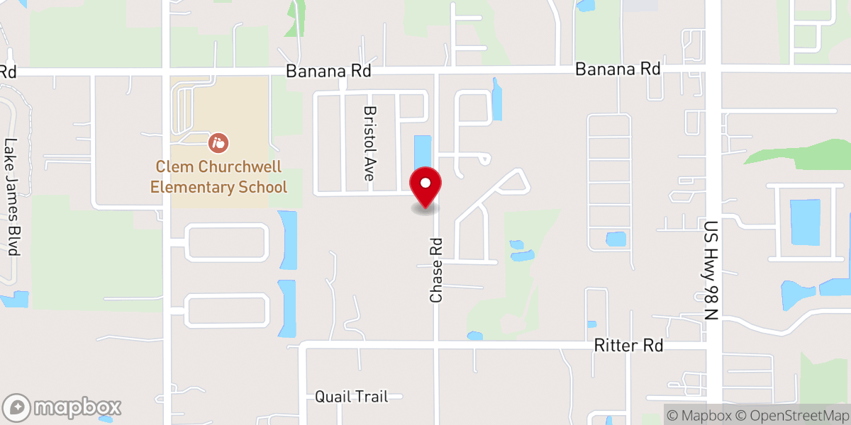 Map showing location of Church of God Campground