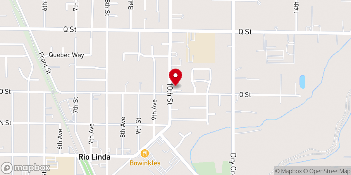 Map showing location of New Beginnings Fellowship Rio Linda