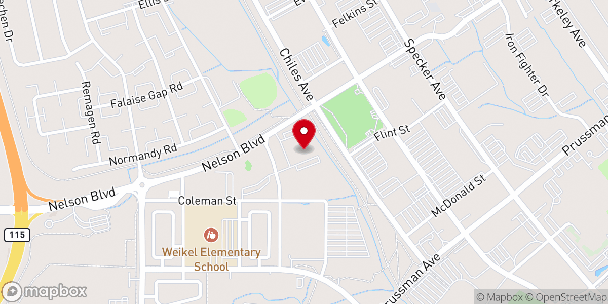 Map showing location of Soldiers Memorial Chapel Agape Carson