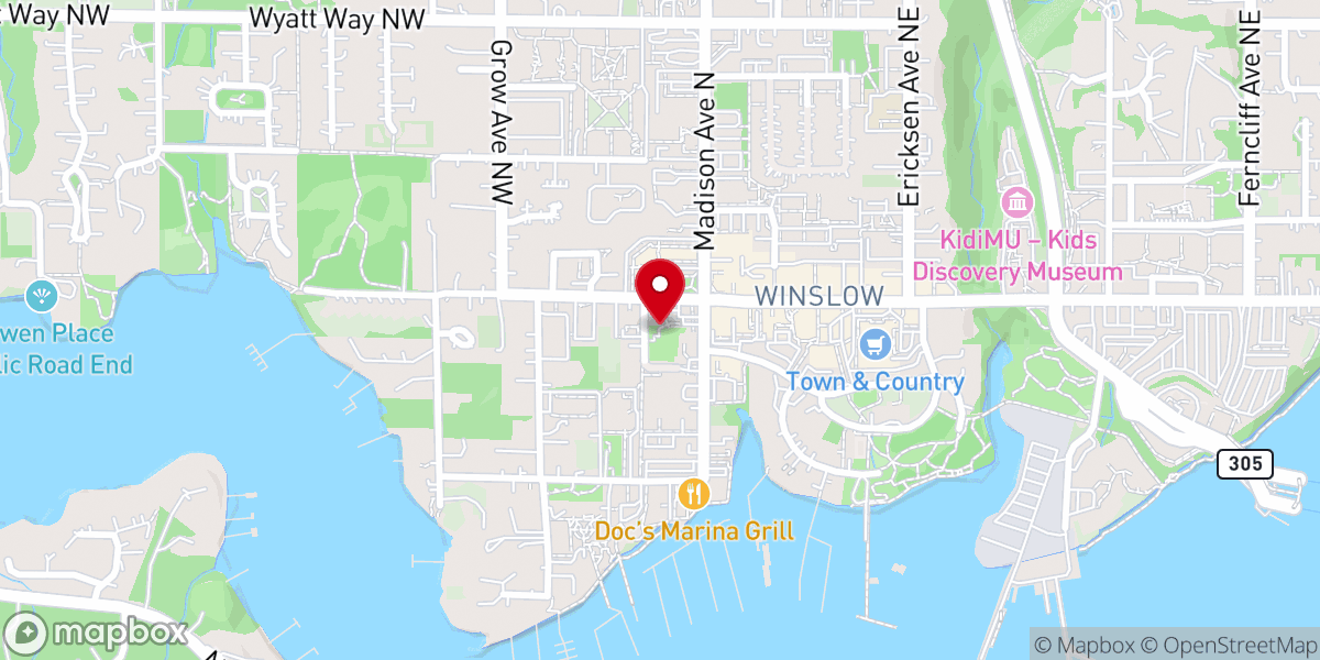 Map showing location of Eagle Harbor Church Community Garden
