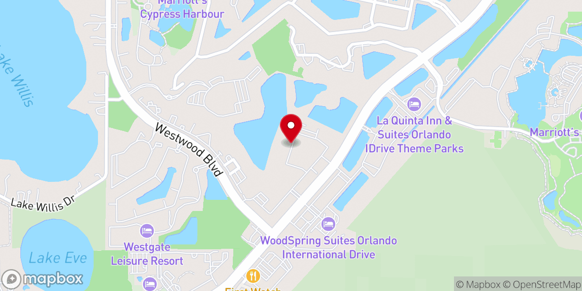 Map showing location of Calvary Chapel Lake Buena Vista