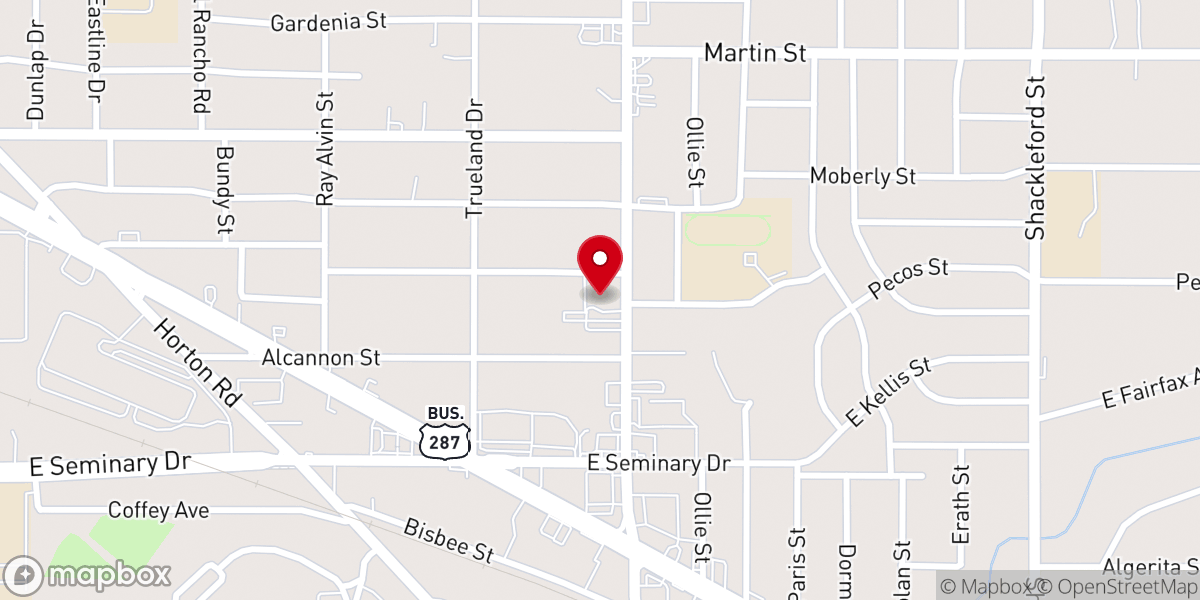 Map showing location of The New Rising Star Missionary Baptist Church