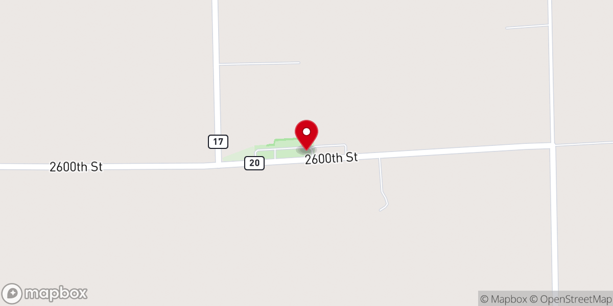 Map showing location of Bethel Church