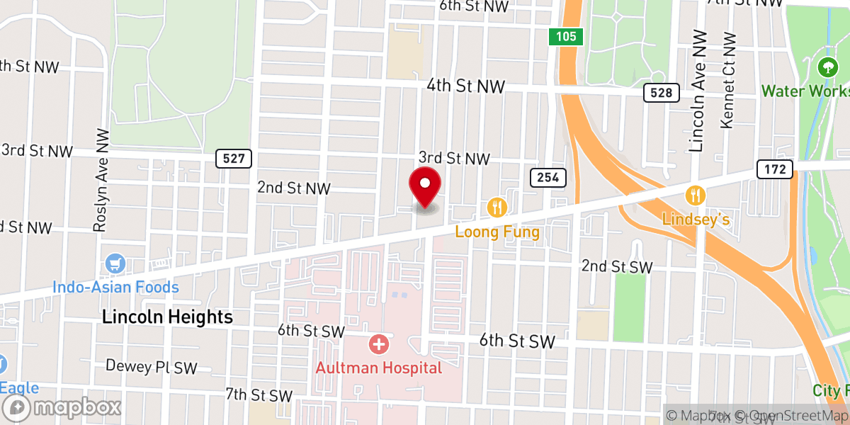Map showing location of St. Joseph's Church