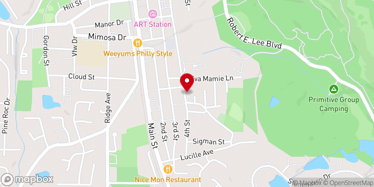 Map showing location of Historic Bethsaida Baptist Church of Stone Mountain Inc
