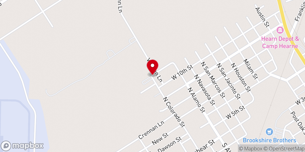 Map showing location of Progressive Baptist Church