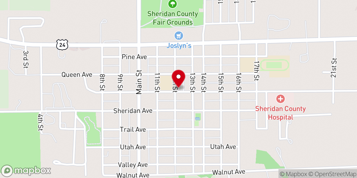 Map showing location of Cross & Flame Parish