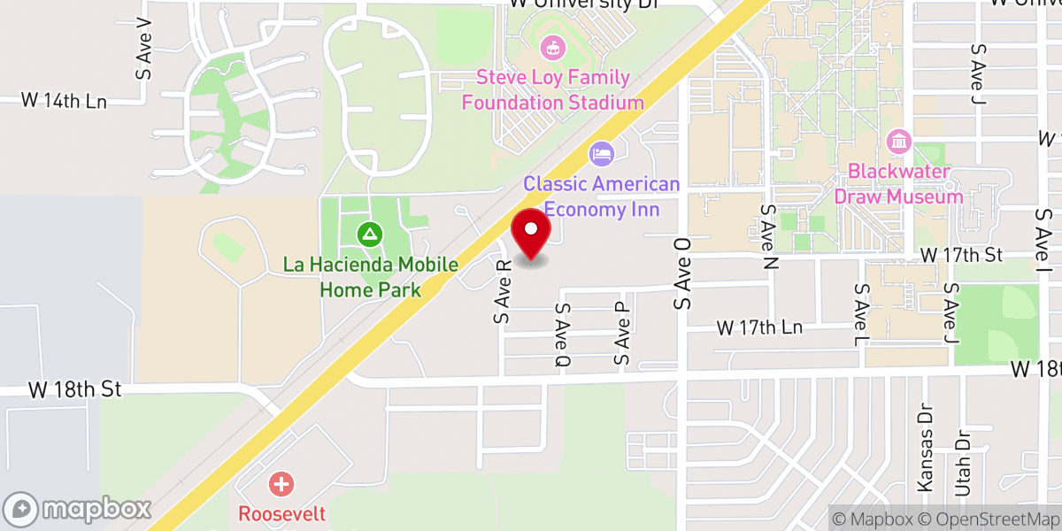 Map showing location of Portales Valley Church of Christ