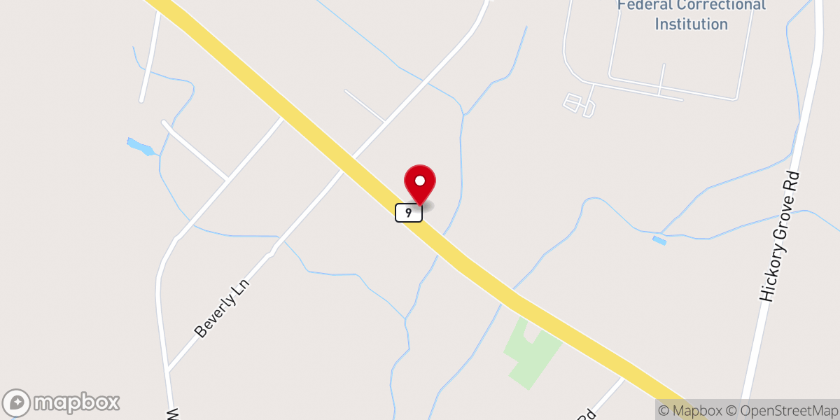 Map showing location of Bethel United Methodist Church