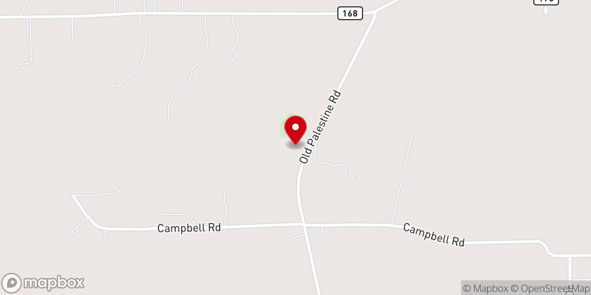 Map showing location of Lee Springs Missionary Baptist Church