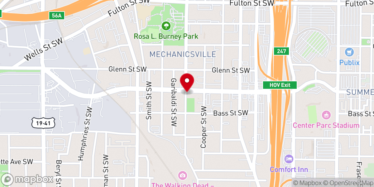 Map showing location of Thankful Apostolic Deliverance Temple