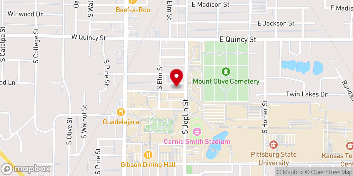 Map showing location of Campus Christians