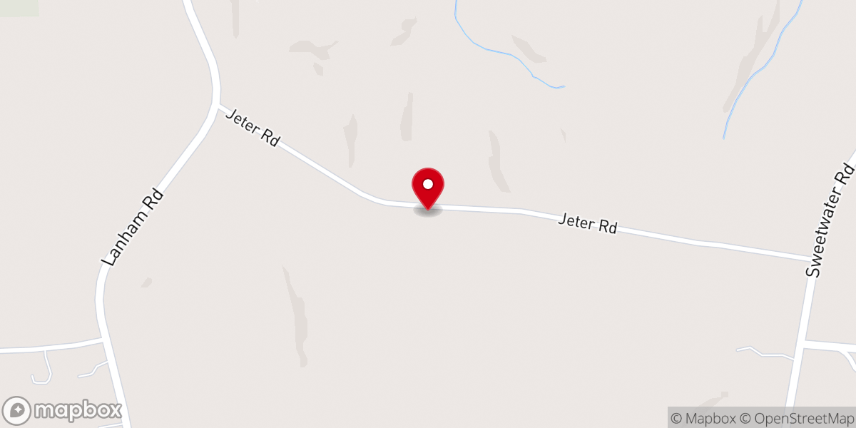 Map showing location of Jeter Church