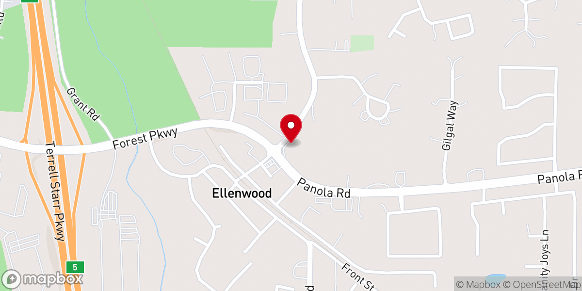 Map showing location of Ellenwood Methodist Church