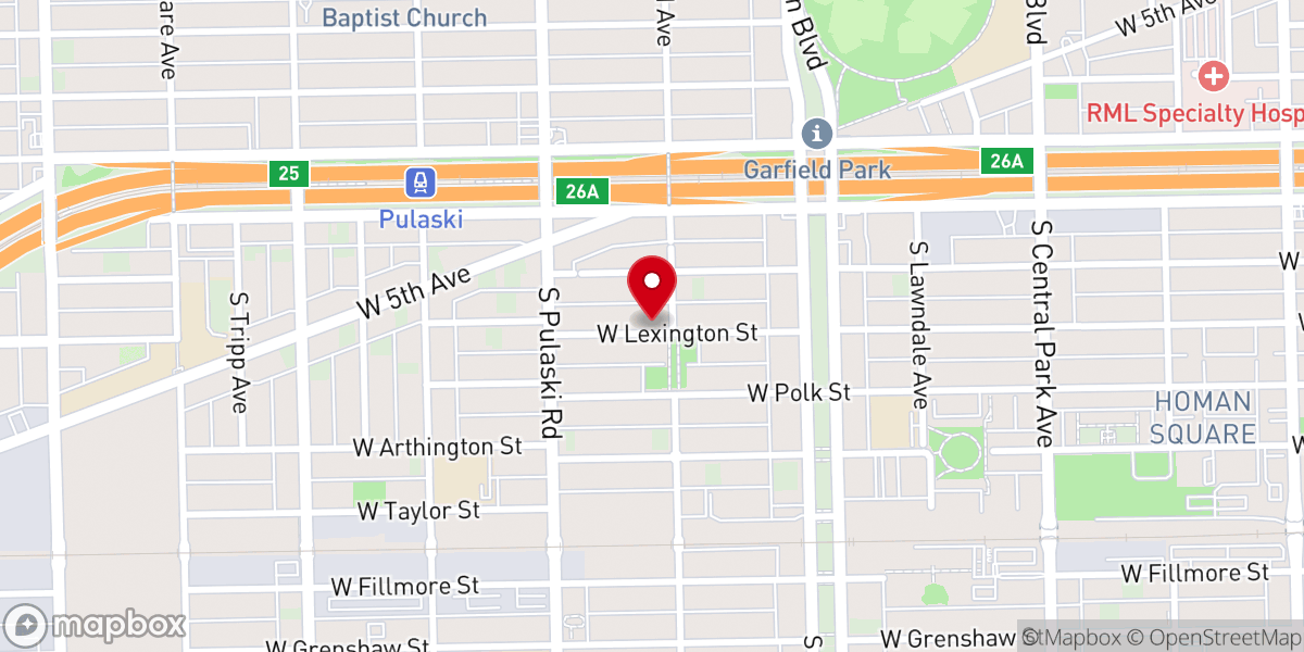 Map showing location of Presentation Catholic Church