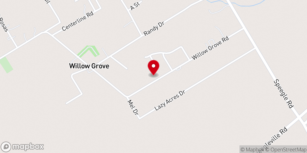 Map showing location of Speegleville Methodist Church