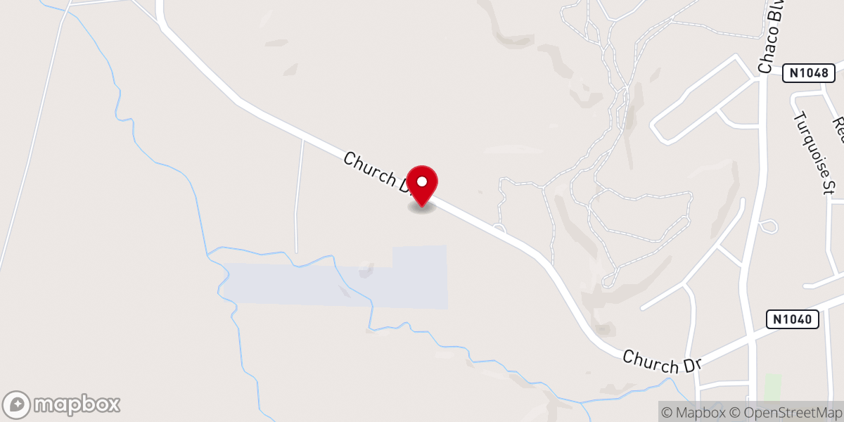Map showing location of Saint Paul’s Catholic Church Crownpoint