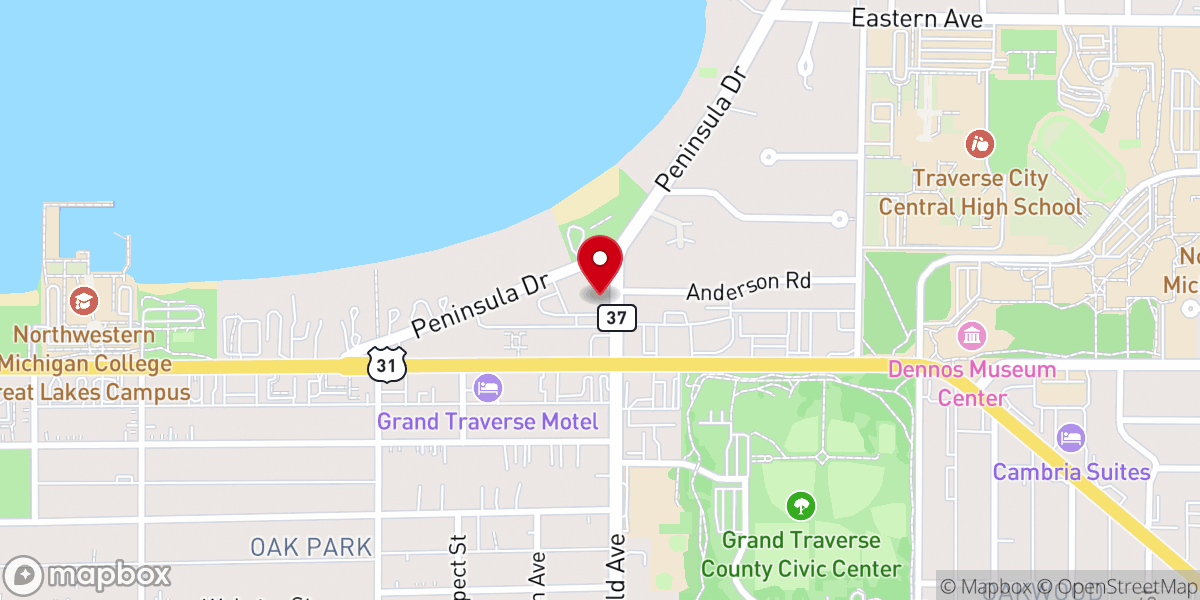 Map showing location of Bethlehem Lutheran Church