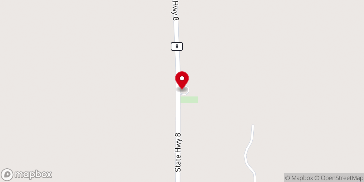 Map showing location of Knife River Church