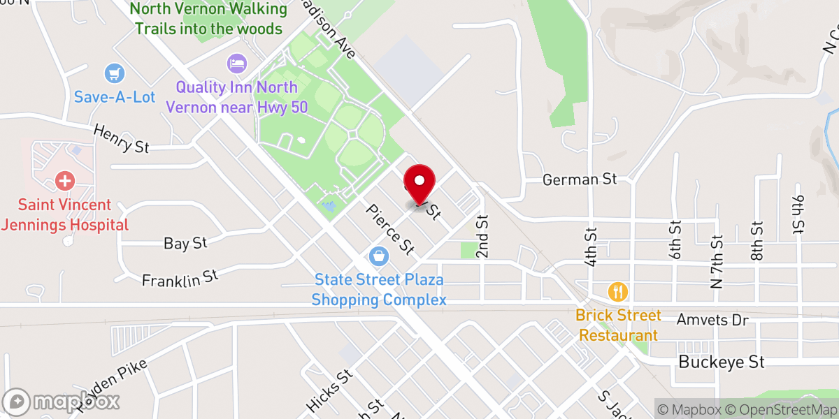 Map showing location of Parish Office of St. Ann, St. Joseph, and St. Mary Parishes