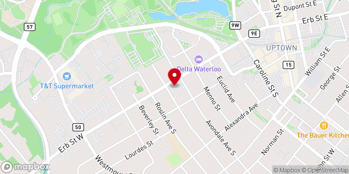 Map showing location of Waterloo Seventh-day Adventist Church