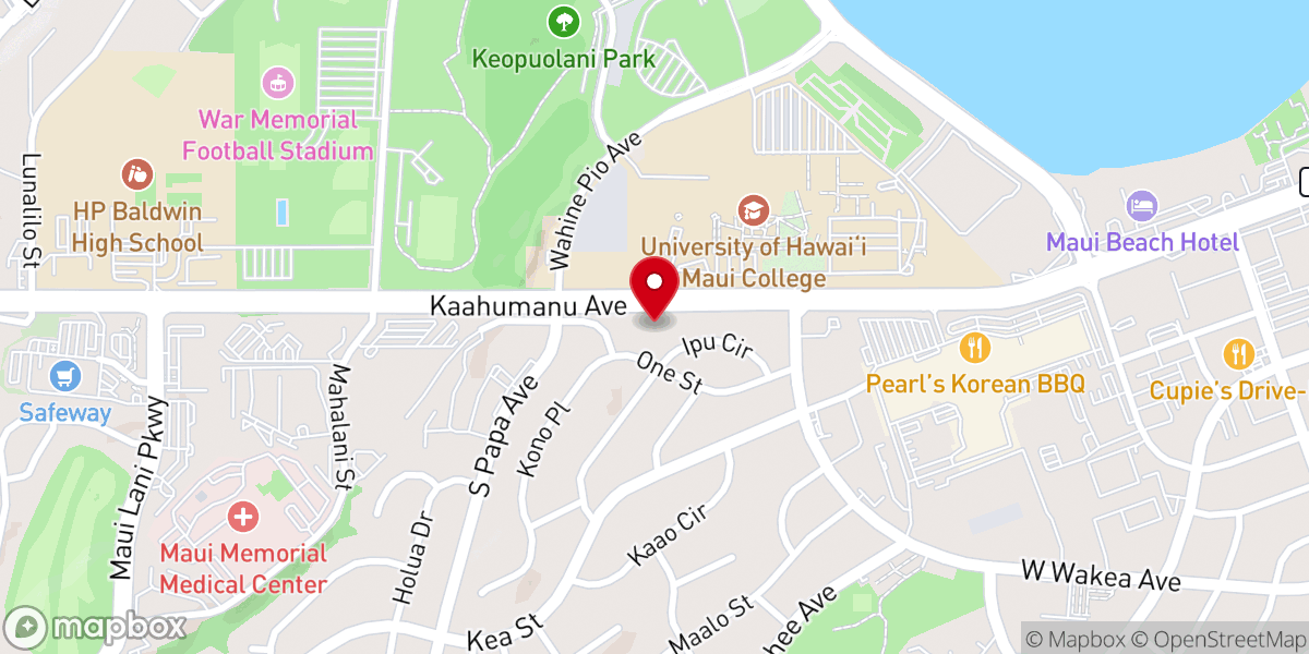 Map showing location of Emmanuel Lutheran Church - Maui
