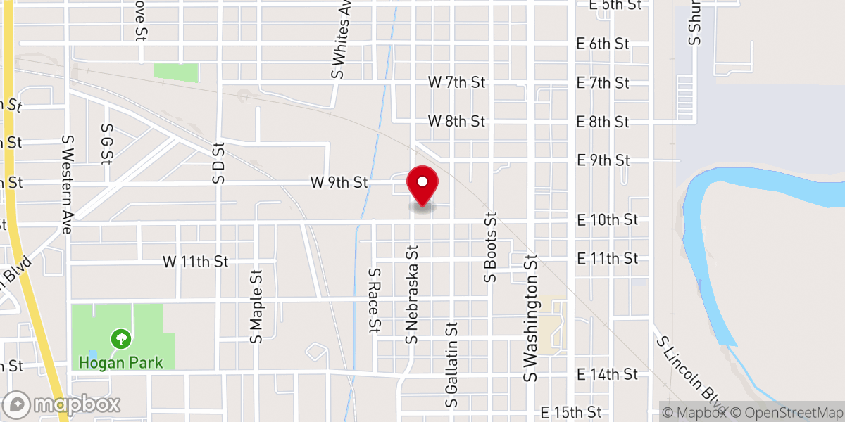 Map showing location of Bethel African Methodist Episcopal Church
