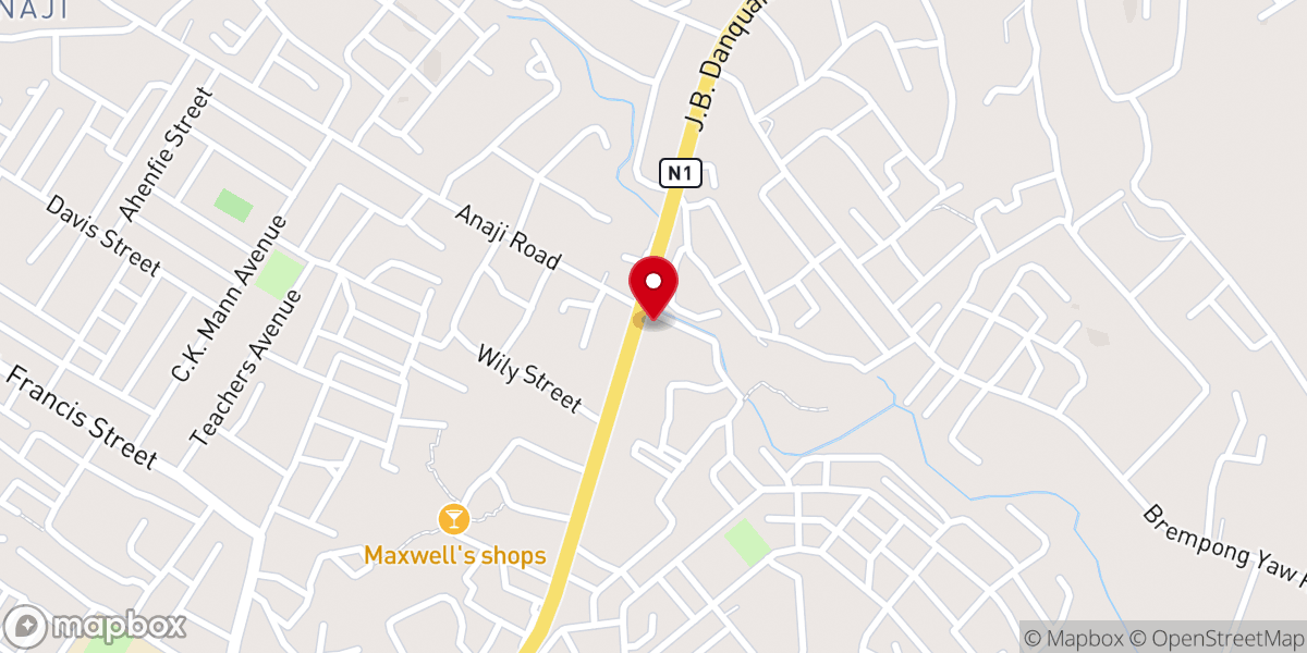 Map showing location of Resurrection Baptist Church