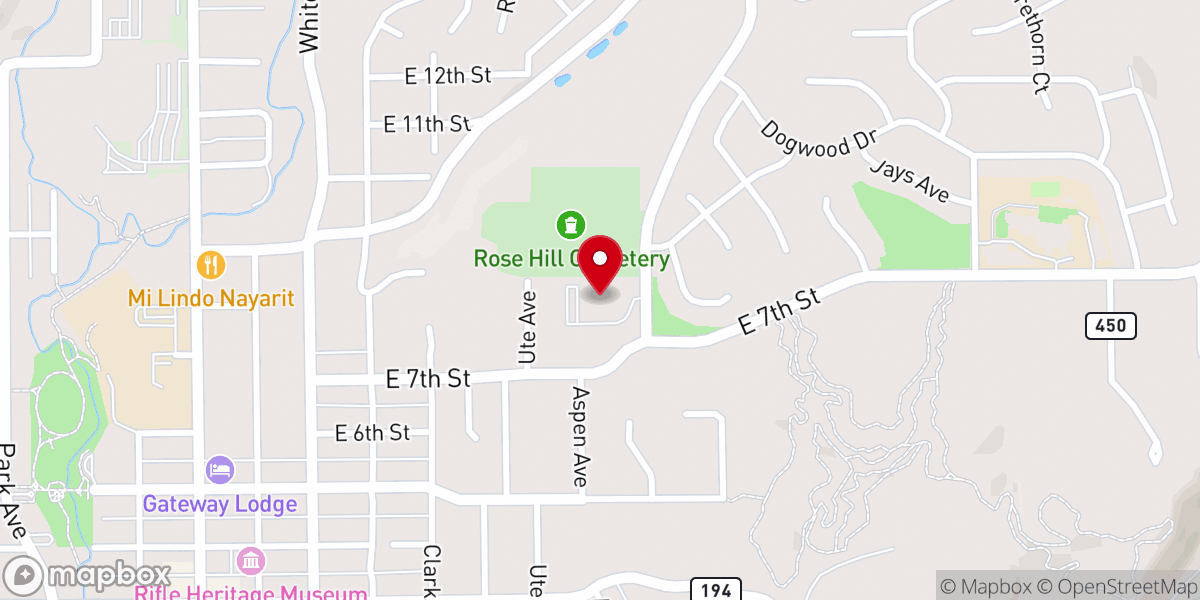Map showing location of St. Mary's Catholic Church