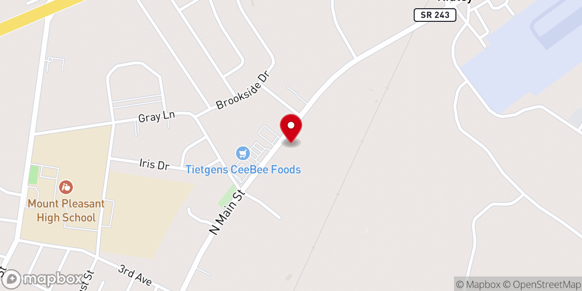 Map showing location of Maury United Ministries