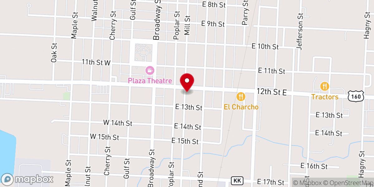 Map showing location of Lamar First Assembly
