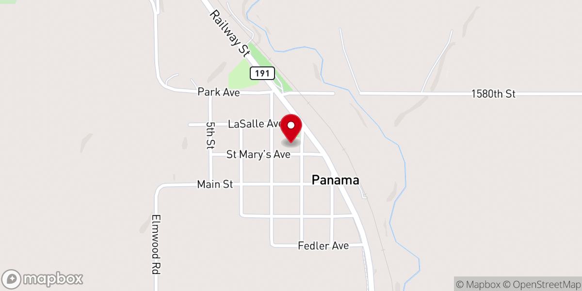 Map showing location of Saint Mary's Parish Center