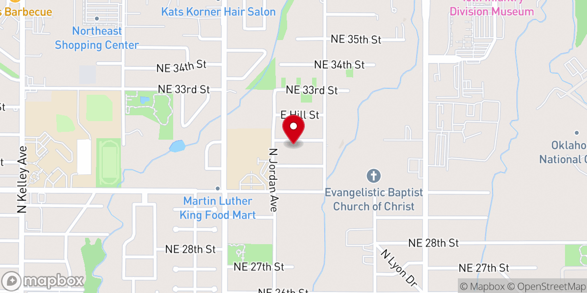 Map showing location of New Jerusalem Evangelist Temple Church of God in Christ
