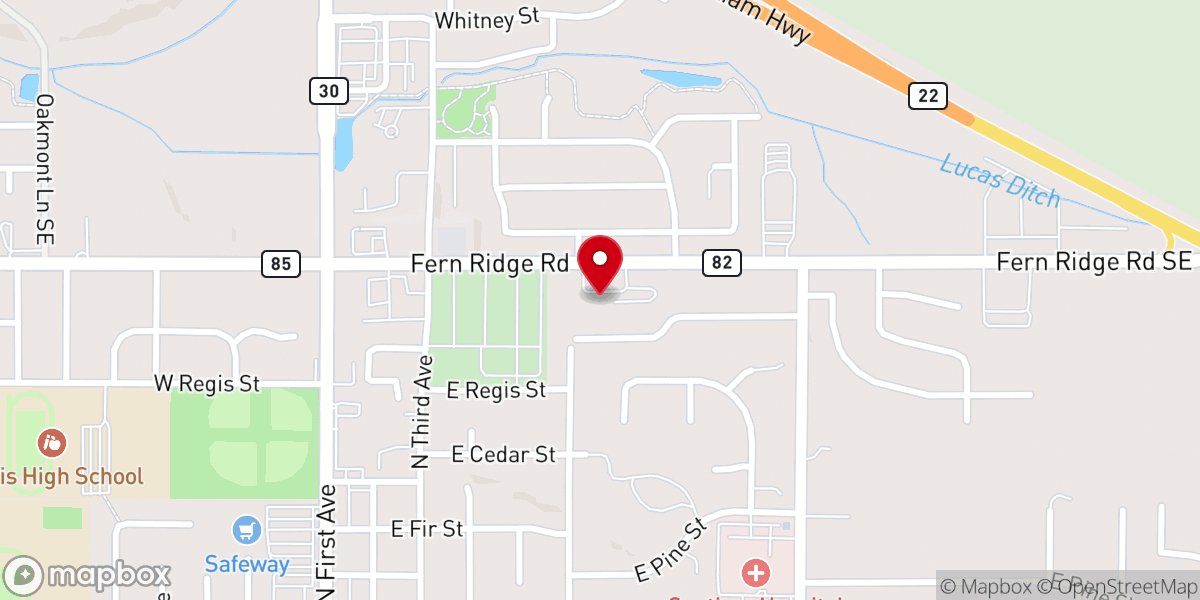 Map showing location of Stayton Seventh-day Adventist Church