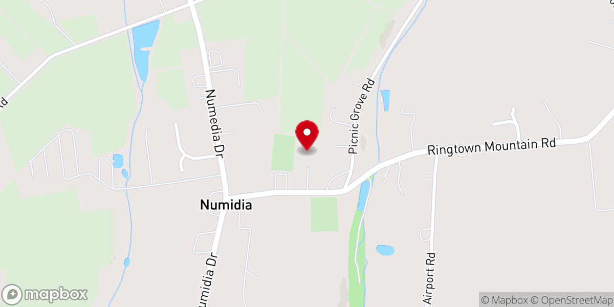 Map showing location of Numidia Mennonite Bible School