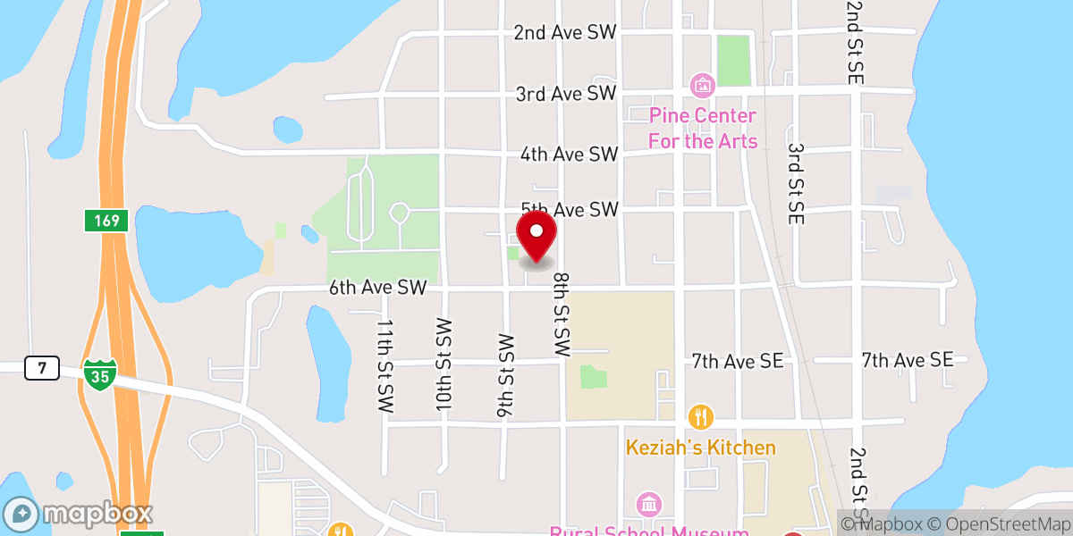 Map showing location of Immaculate Conception Catholic Church