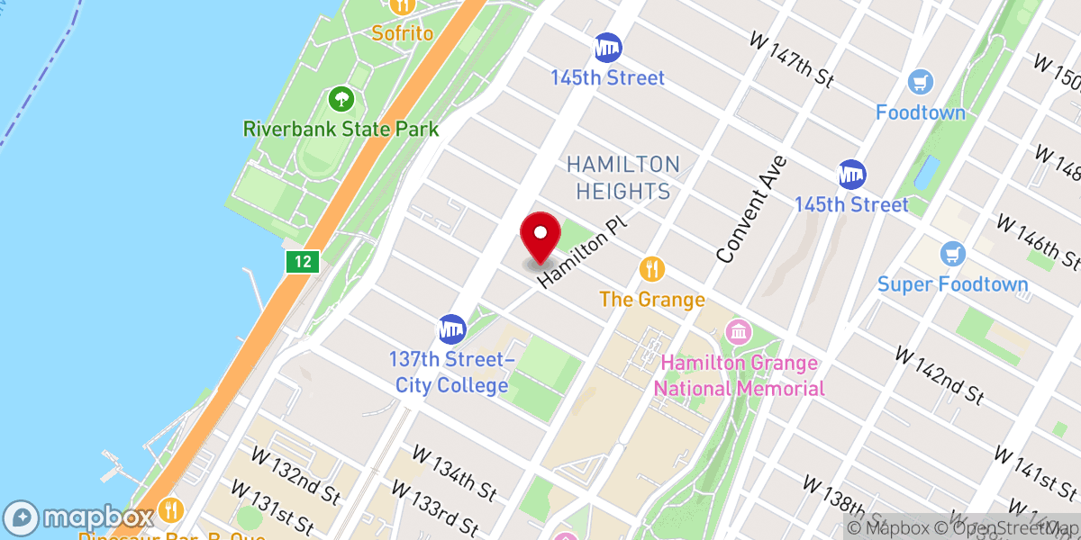 Map showing location of Third Christian Church - Hamilton Heights Church