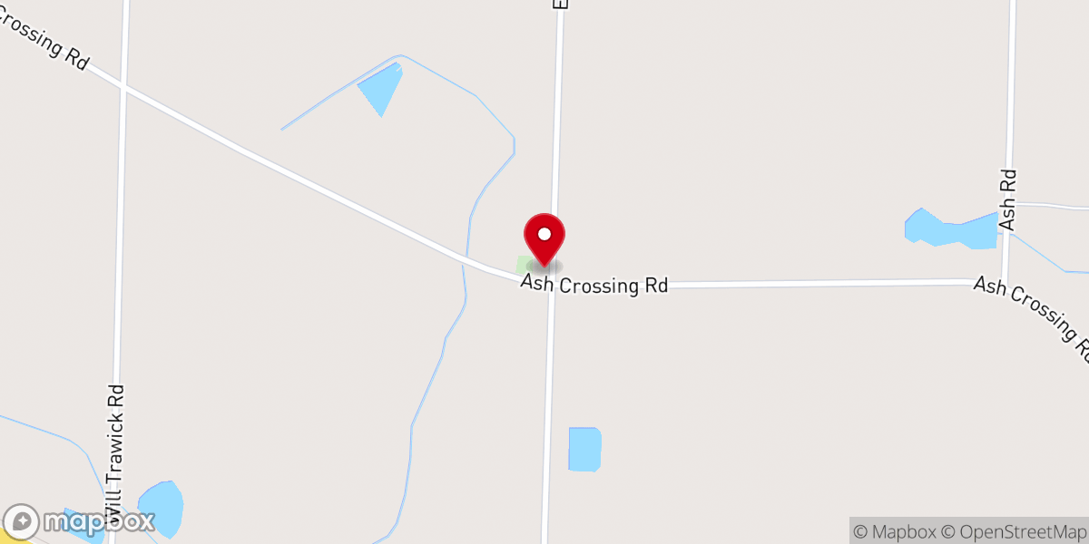 Map showing location of Red Hill Church