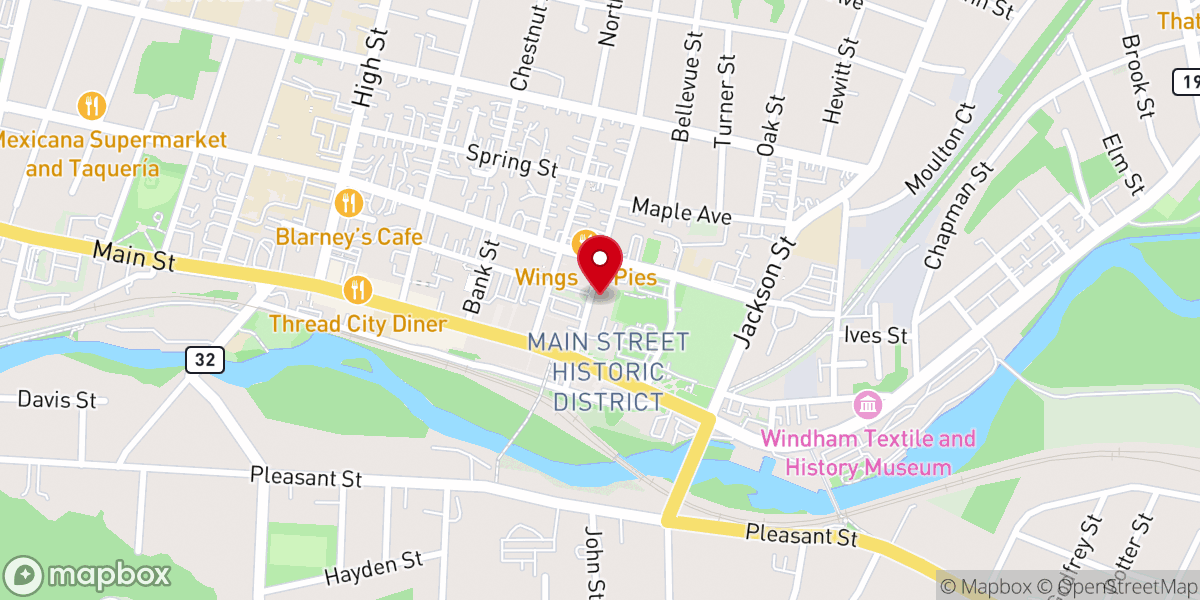 Map showing location of Yono Willimantic & Quiet Corner Float