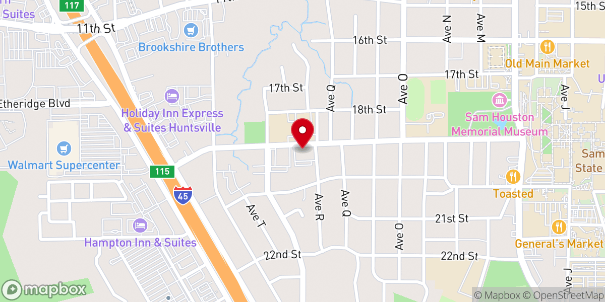 Map showing location of First Presbyterian Church