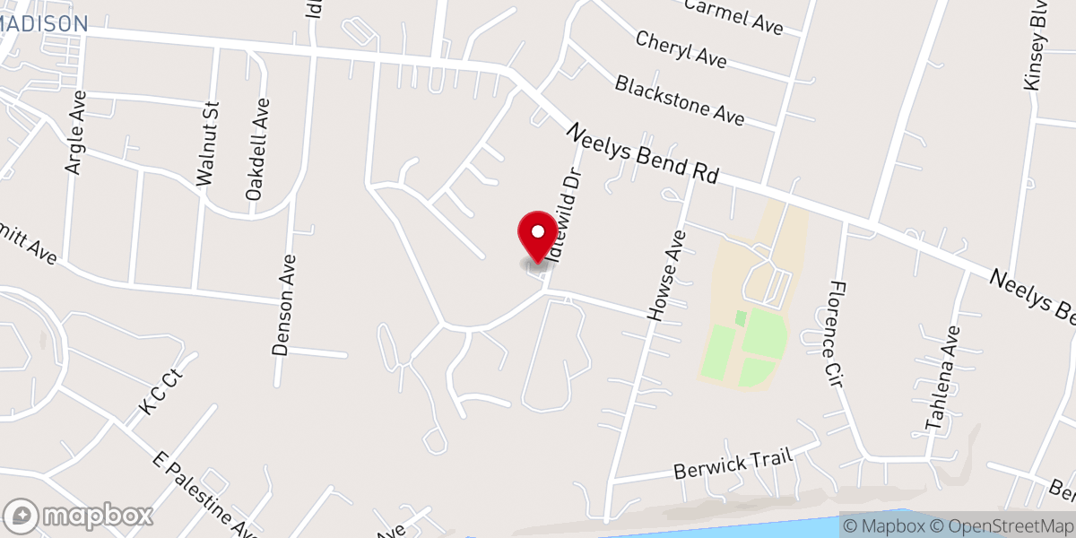 Map showing location of Bible Holiness Church