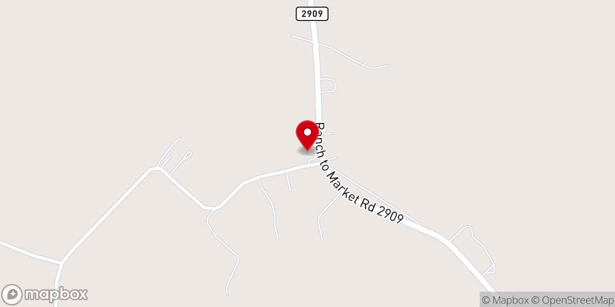 Map showing location of Walnut Springs Bible Baptist Church