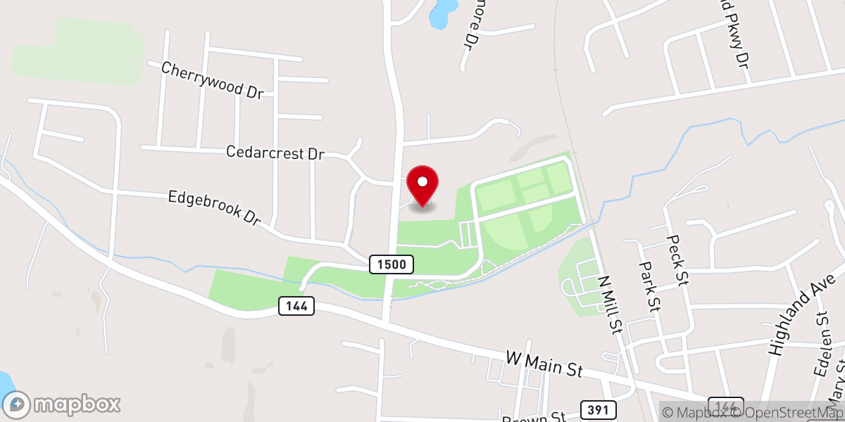Map showing location of Grace Lutheran Church